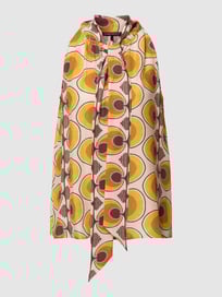 Blouseshirt met opstaande kraag en strik om vast te knopen van Luisa Cerano Geel - 27
