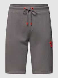 Sweatshorts mit Label-Stitching Modell 'EMBROIDERED' von True Religion Grau / Schwarz - 22