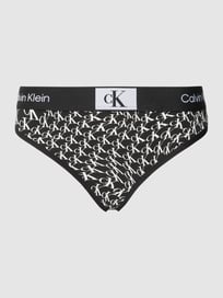 String met elastische band met logo, model 'MODERN THONG' van Tommy Hilfiger Grijs / zwart - 2