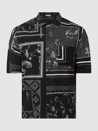 Regular fit vrijetijdsoverhemd van viscose van Denham Grijs / zwart - 6