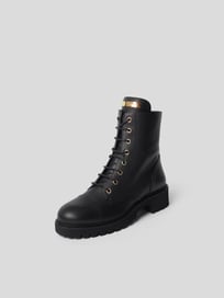 Schnürboots mit Reißverschluss von Giuseppe Zanotti Grau / Schwarz - 36