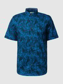 Regular fit vrijetijdsoverhemd met all-over motief van Tom Tailor Blauw / turquoise - 7