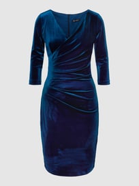 Cocktailjurk in wikkellook van Paradi Blauw / turquoise - 18