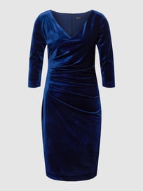 Cocktailjurk in wikkellook van Paradi Blauw / turquoise - 9
