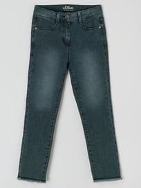 Cropped Skinny Fit High Rise Treggings mit Stretch-Anteil von s.Oliver RED LABEL Blau / Türkis - 25