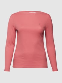 PLUS SIZE Longsleeve in Ripp-Optik von Tommy Hilfiger Curve Rosa - 2