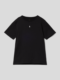 T-Shirt mit Label-Stitching von Polo Ralph Lauren Teens Grau / Schwarz - 38