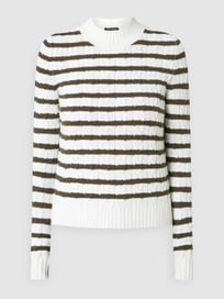 Pullover met streepmotief, model 'Aggancio' van Pennyblack Wit - 4