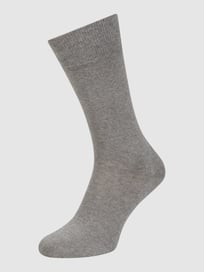 Sokken met elastische ribboordjes, model 'Family SO' van Falke Grijs / zwart - 25