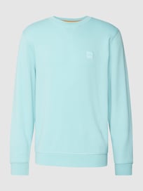 Sweatshirt mit Logo-Stitching Modell 'WESTART' von BOSS Orange Grün - 9