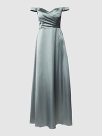 Abendkleid mit Raffungen von Laona Grün - 12