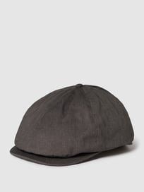 Platte pet met drukknoop op de klep, model 'BURIEN' van Dickies Grijs / zwart - 14