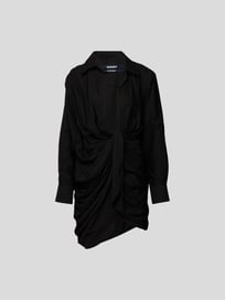 Knielanges Kleid in Wickel-Optik von Jacquemus Grau / Schwarz - 29