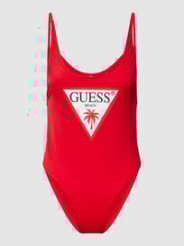 Badpak met labelprint van Guess Rood - 43