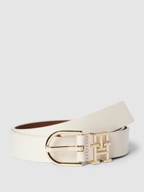 Leren riem met labeldetail van Tommy Hilfiger Wit - 20