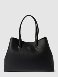 Shopper met labelapplicatie van Tommy Hilfiger Grijs / zwart - 24
