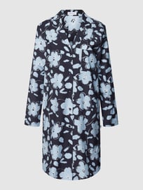 Nachthemd met bloemenmotief, model 'Woven' van Seidensticker Blauw / turquoise - 45