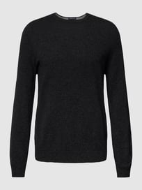 Gebreide pullover van een mix van katoen en kasjmier van Christian Berg Men Grijs / zwart - 48