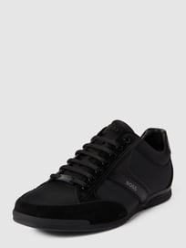 Sneakers met labelprint, model 'Saturn' van BOSS Grijs / zwart - 34