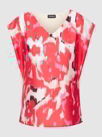 Blouseshirt met all-over motief van Taifun Rood - 32
