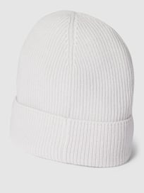 Beanie aus Kaschmir in Ripp-Optik von Christian Berg Woman Grau / Schwarz - 8