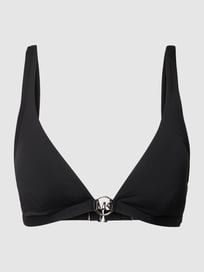 Bikini-Oberteil mit Label-Detail von MICHAEL Michael Kors Grau / Schwarz - 39