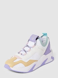 Soksneakers met structuurmotief, model 'GENIVER' van Guess Paars - 48