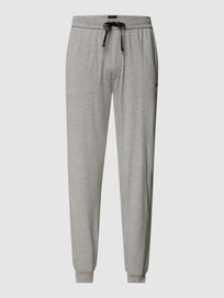 Sweatpants mit Label-Stitching Modell 'Mix&Match Pants' von BOSS Grau / Schwarz - 34
