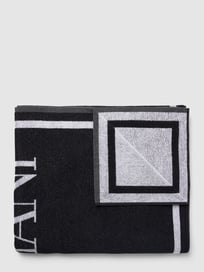 Handtuch mit Label-Print von Emporio Armani Grau / Schwarz - 14