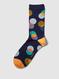 Sokken met grafisch all-over motief, model 'laurent' van Thought Blauw / turquoise - 7