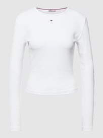Longsleeve in Ripp-Optik Modell 'BABY' von Tommy Jeans Weiß - 19