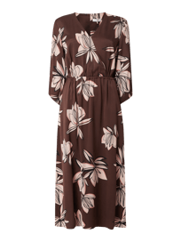 Midi-jurk in wikkellook  van Gerry Weber Bruin - 46