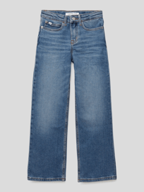 Jeans mit Label-Patch von Calvin Klein Jeans Blau / Türkis - 16