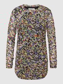 Blouse met bloemenmotief, model 'Paloma' van B.Young Grijs / zwart - 20