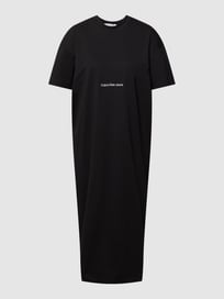 T-shirtjurk met labelstitching, model 'INSTITUTIONAL' van Calvin Klein Jeans Grijs / zwart - 45