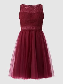 Cocktailkleid mit Häkelspitze  von Luxuar Rot - 44