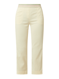 Culotte met stretch, model 'Sue'  van Toni Dress Geel - 48