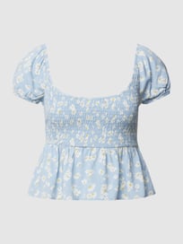 Crop Top mit floralem Muster von REVIEW Blau / Türkis - 36