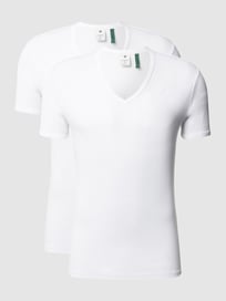 Slim fit T-shirt van biologisch katoen  van G-Star Raw Wit - 22