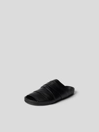 Slides aus Leder von Rick Owens Grau / Schwarz - 2