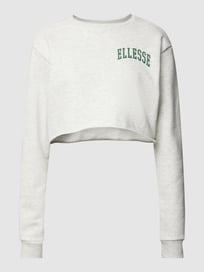 Kort sweatshirt met rolzoom, model 'Canleo' van Ellesse Grijs / zwart - 7