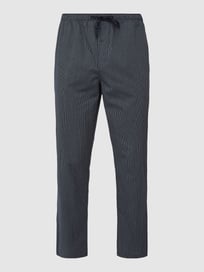 Loungehose mit Streifenmuster von Schiesser Blau / Türkis - 48