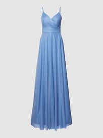 Abendkleid in schimmernder Optik von TROYDEN COLLECTION Blau / Türkis - 4