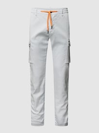 Broek met cargozakken, model 'Chile' van Mason's Grijs / zwart - 16