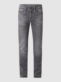 Skinny fit jeans met stretch, model 'Bolt' van Denham Grijs / zwart - 2