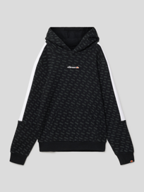 Hoodie mit Allover-Logo Modell 'Seri' von Ellesse Grau / Schwarz - 26