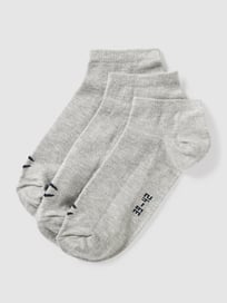 Sneakersocken mit Label-Detail im 3er-Pack Modell 'Sneaker Sock' von CHAMPION Grau / Schwarz - 25