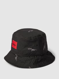 Bucket Hat mit Label-Print von HUGO Grau / Schwarz - 2