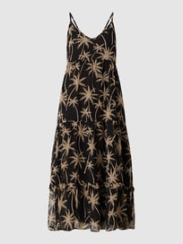 Kleid aus Chiffon mit Palmen-Prints Modell 'Siciliy' von Shiwi Grau / Schwarz - 26