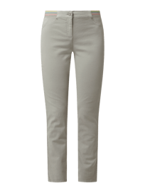 Ankle cut comfortbroek met stretch, model 'Jenny'  van Toni Dress Groen - 47